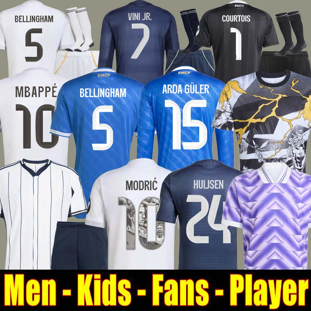 MBAPPE HUIJSEN Real 25 26 soccer jerseys BELLINGHAM football shirts VINI JR ARDA GULER A.CARRERAS TRENT camiseta de futbol men kids kit 2026 camisetas MadridS