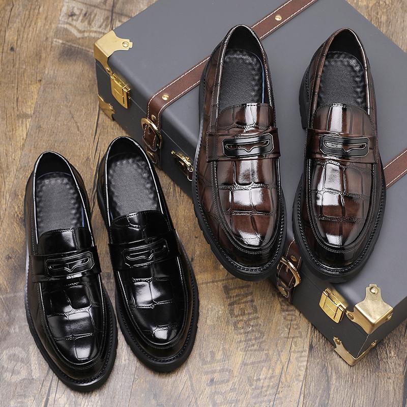 Free shipping Designer Dress Shoes 2025 autumn winter new fashionable leather shoes shiny business leather shoes mens shoes