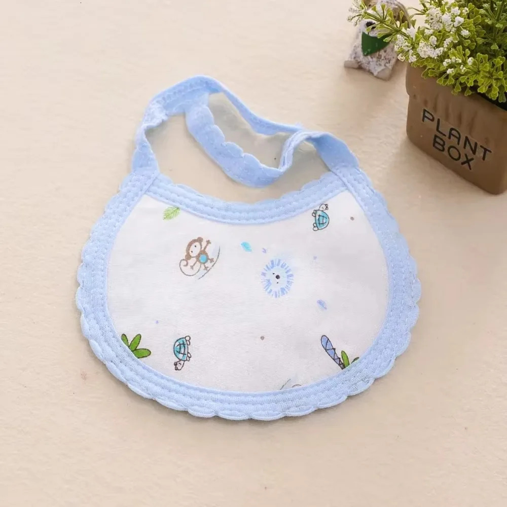 1 piece of pure cotton born bib baby uncle clothing feeding Saliva towel boy girl adjustable toddler scarf accessories 250414z