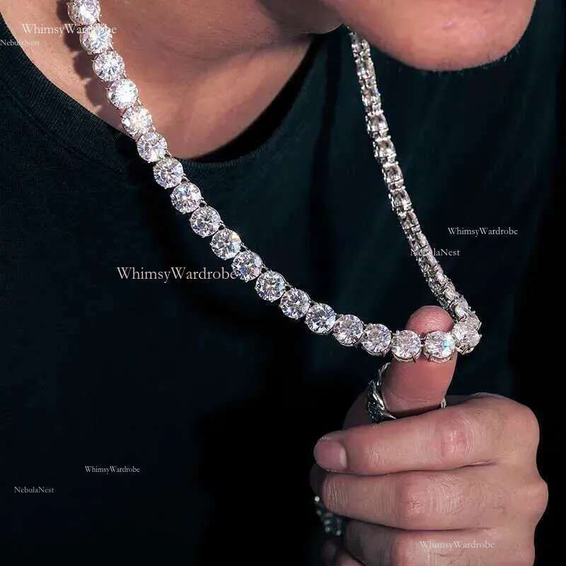 Hip Hop Inspired Designer Necklace for Women with VVS Moissanite - Fashionable Tennis Chain Jewelry