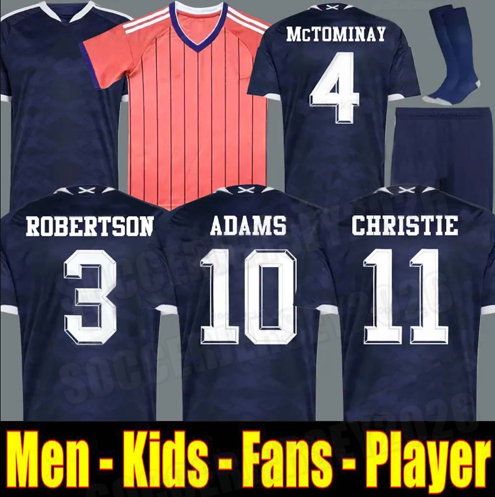 2026 scotland football shirt Soccer Jerseys ROBERTSON McTominay McGREGOR SHANKLAND MCGREGOR Home maillot goalkeeper men kids kits set Training