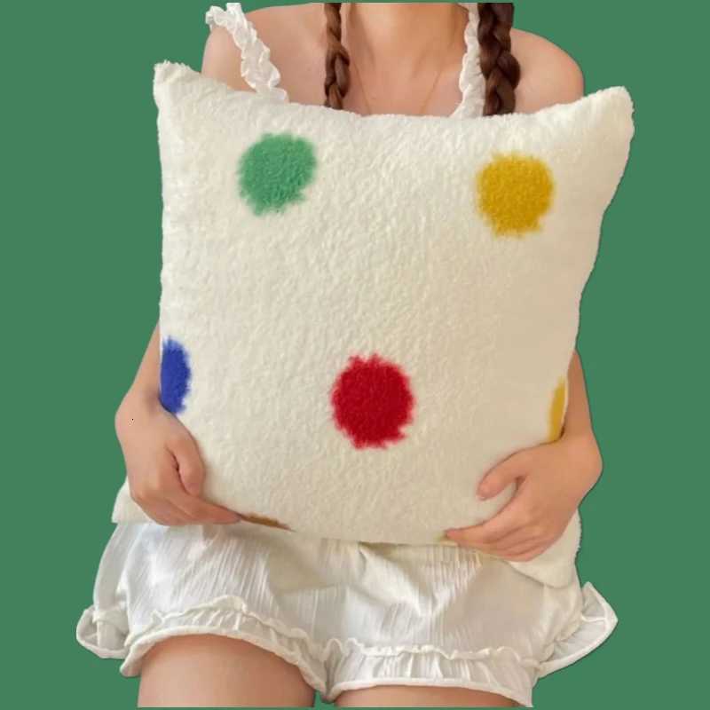 2025 A sheep wool throw cartoon small fresh throw living room bedroom 45x45cmM251119