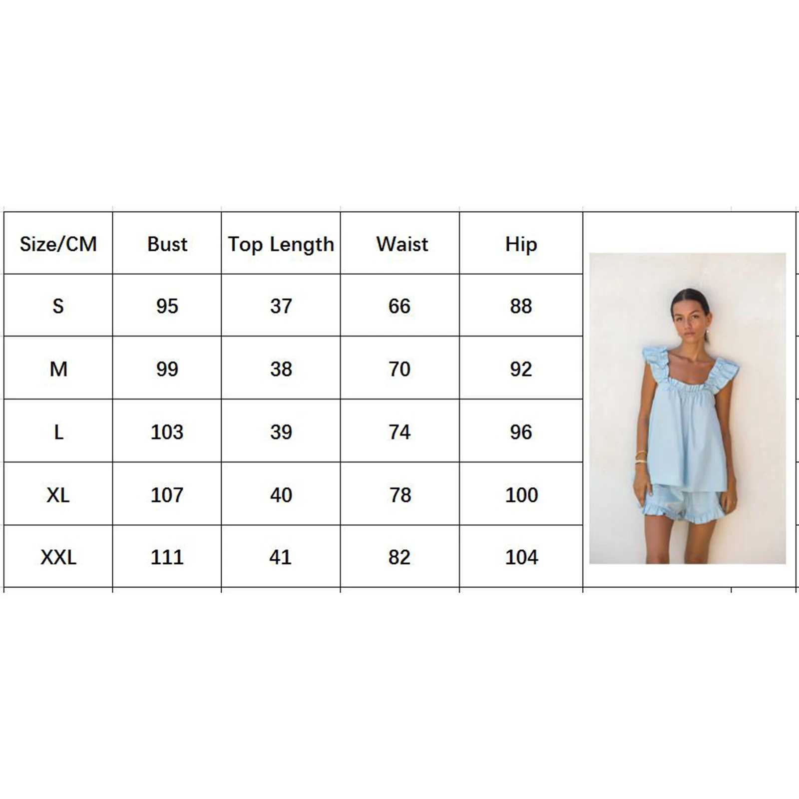 Womens Pajama Summer 2 Piece Pajamas Sets Ruffle Sleeveless Sling Vest Solid Color Shorts Outfits SleepwearC250418