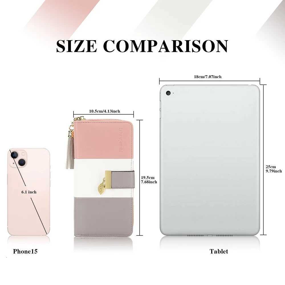 Latest model Fashion Zipper Wallets Womens large capacity Purses Handbags Coin Purse 9 Cards Holder PU Leather Billfold WalletT251119