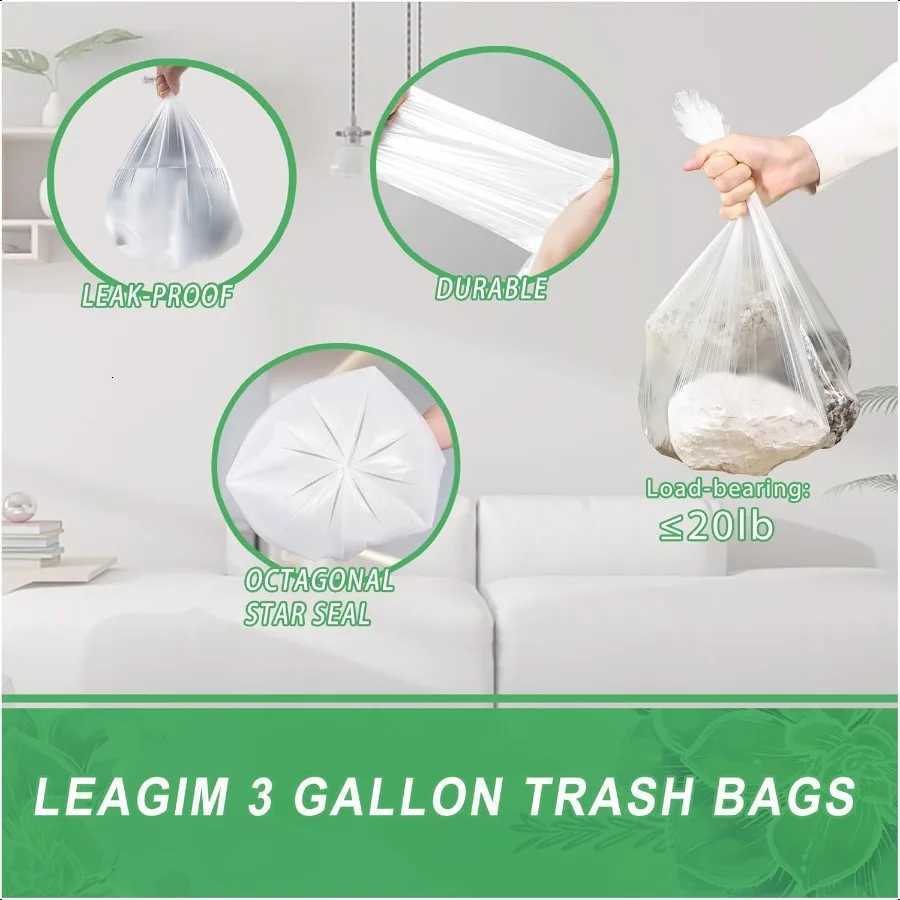 Small Trash Bags 3 Gallon 108 Count Garbage Bags Bathroom Mini Trash Can Liners fit 1013 Liter Clear C251119