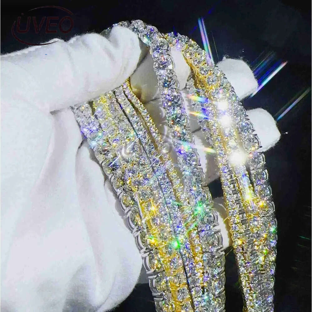 Fashion Jewelry Hip Hop Necklace Pass Dia Tester 5mm Vvs Moissanite Iced Out Tennis Chain for Men Women