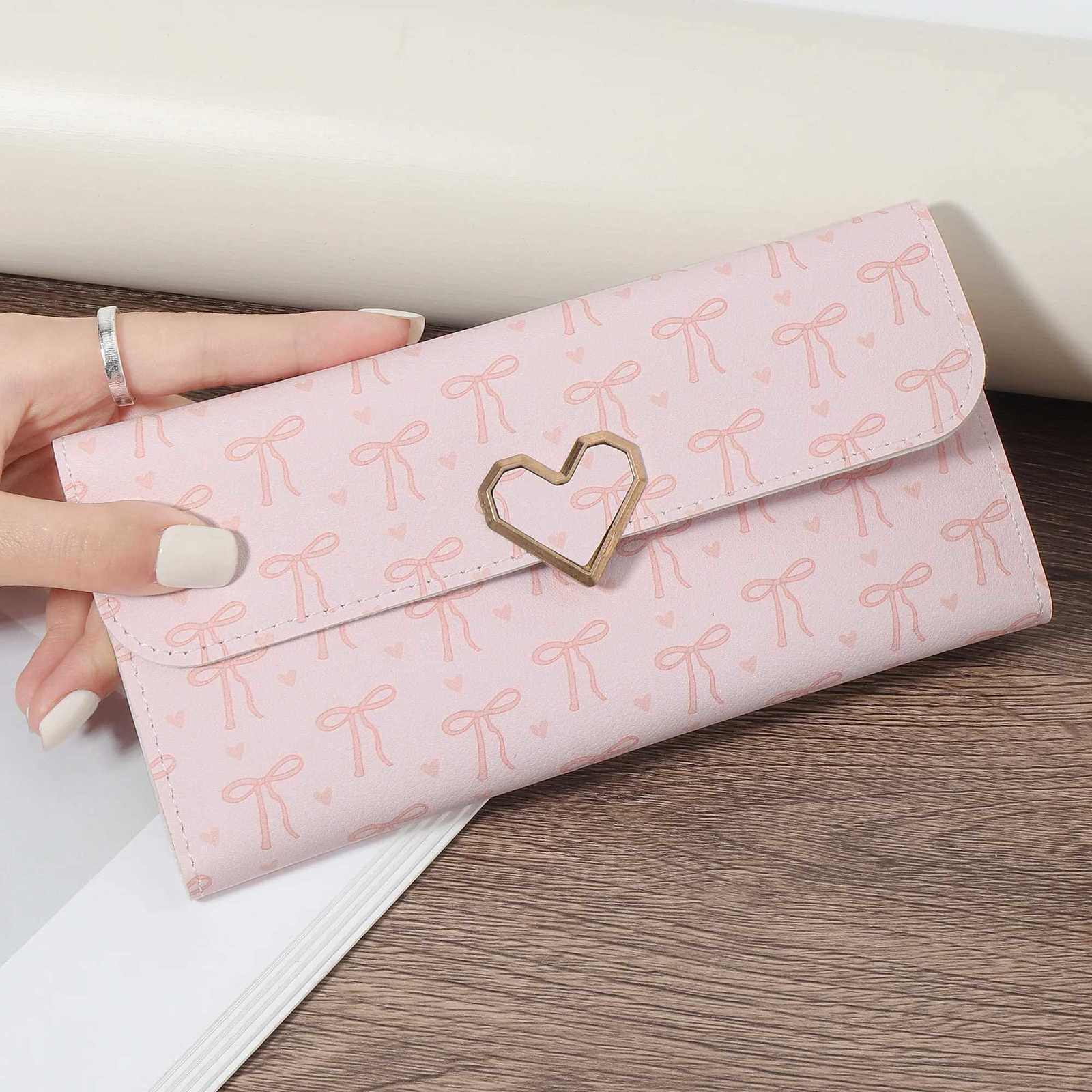 New Fashion Womens Letter Paper Detail Long Wallet Multi Card Slot Womens Fashion Long WalletW251119