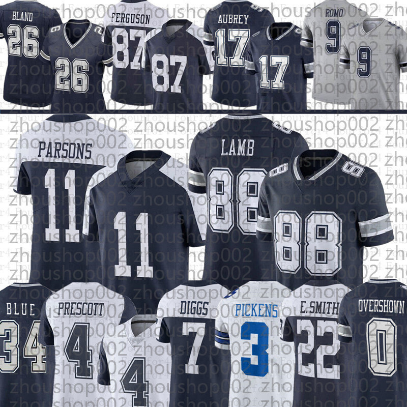 CeeDee Lamb George Pickens Dak Prescott Football Jersey Micah Parsons Brandon Aubrey Trevon Diggs Emmitt Smith Jaydon Blue Javonte Williams DeMarvion 