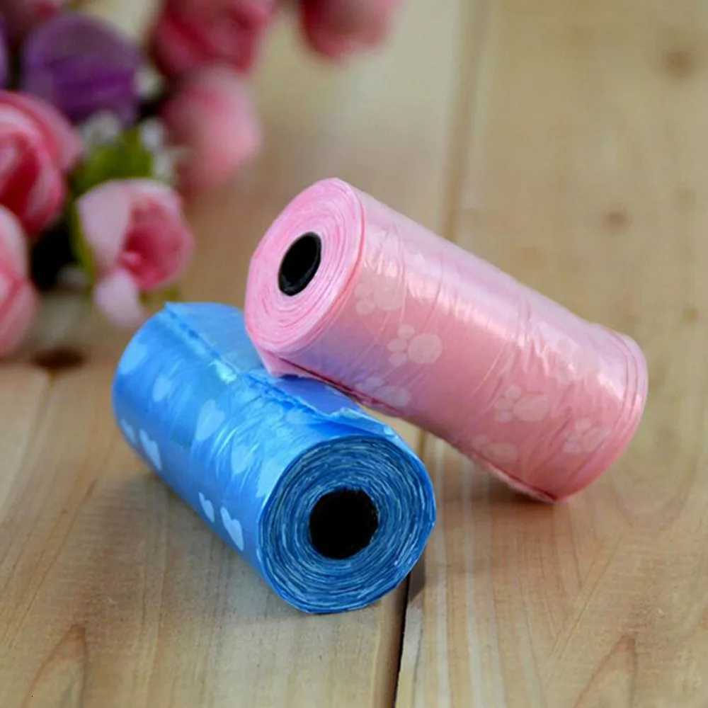 New Hot Sale Degradable Pet Dog Waste Poop Bag With Printing Doggy Bag For Cat Dog Color Random Delivery 1roll C251119