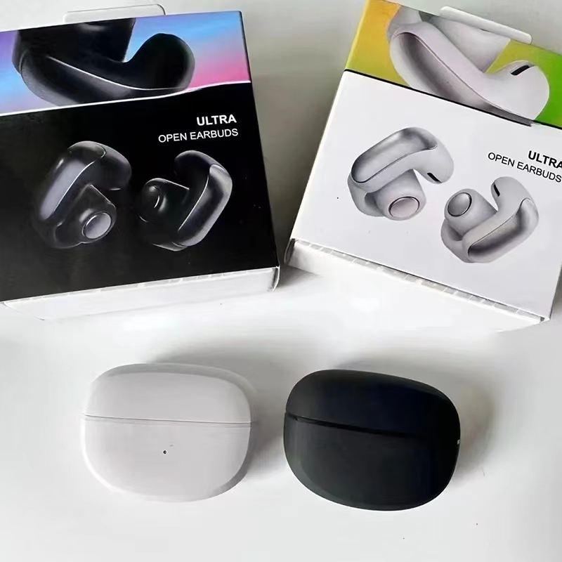 New BS Ultra Open Earbuds TWS Bluetooth Earphones Sports Earphones Touch Control Headphones Ear Clip Wireless Headphones Space Audio