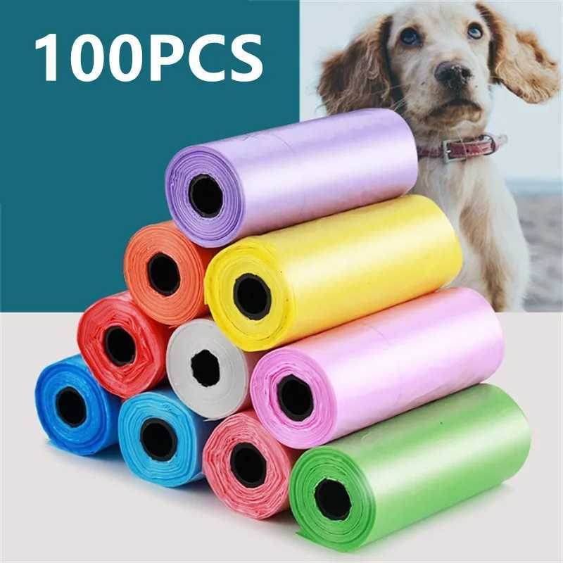 10/20/50/100 Rolls Random Color Pet Supplies Dog Poop Bags For Waste Refuse Cleanup Puppy Cat Pooper Scooper Bag Biodegradable C251119