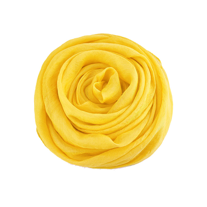 K442 Summer solid color silk scarf big red scarf thin chiffon long scarf female square dance dance silk scarf new