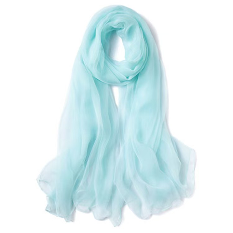 K441 High-grade pure color ice silk scarf women's sun protection shawl long large beach towel travel dual-purpose silk scarf scarf wholesale