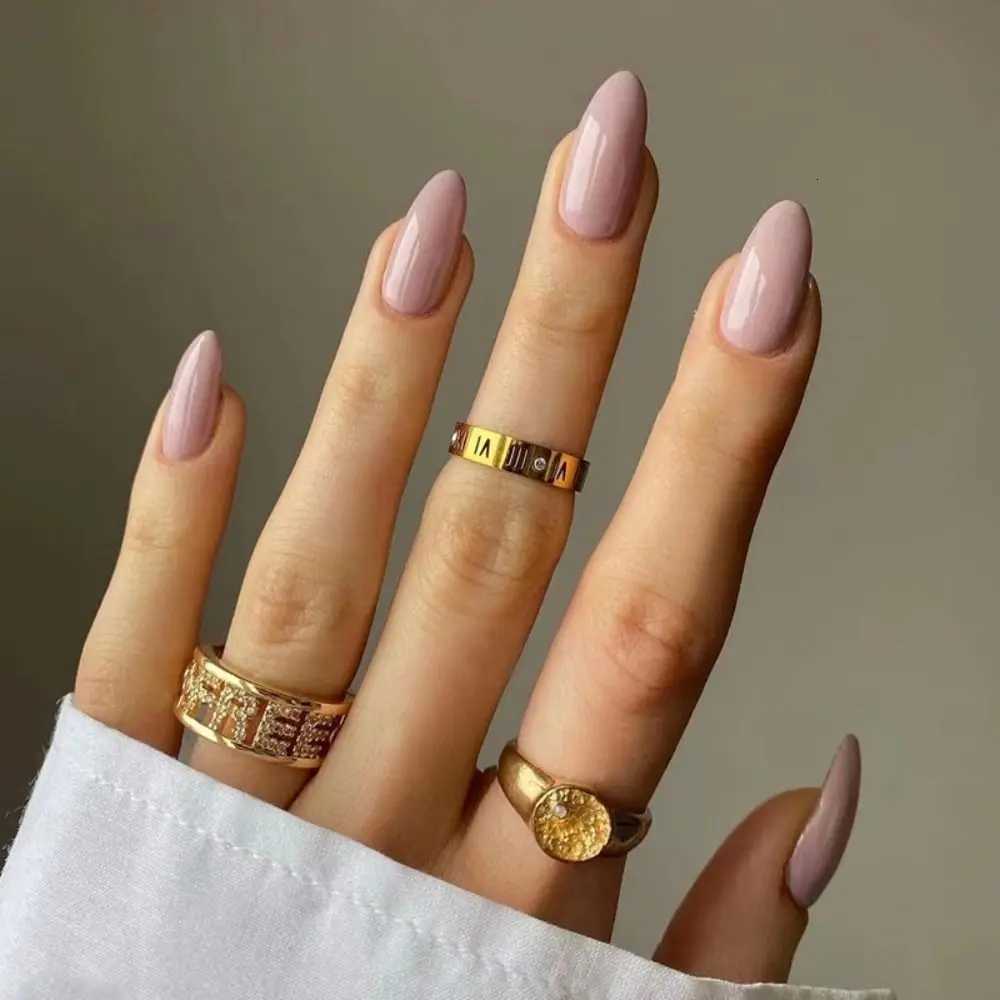 24pcs Stiletto French False Nails Detachable Artificial Solid Color Fake Nails Press on Nails Full Cover Nail Tips DIY ManicureT251118T251119