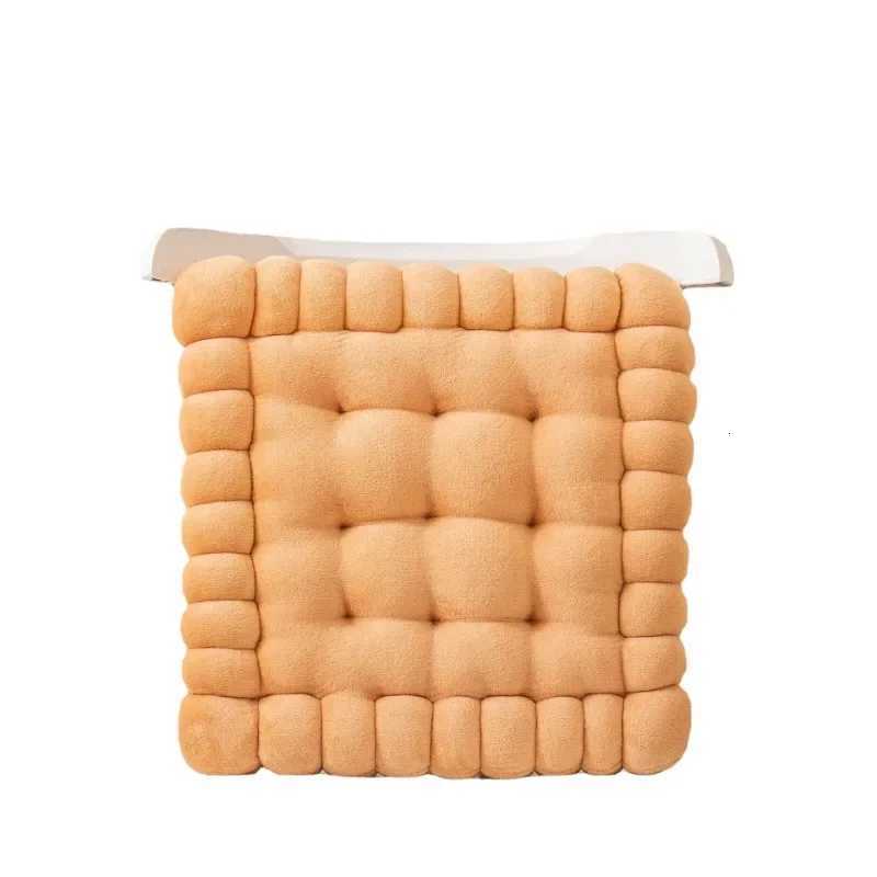Milk velvet biscuit square cushion Home decor Office chair cushion solid color thickened living room sofa tatami floor cushionM251119