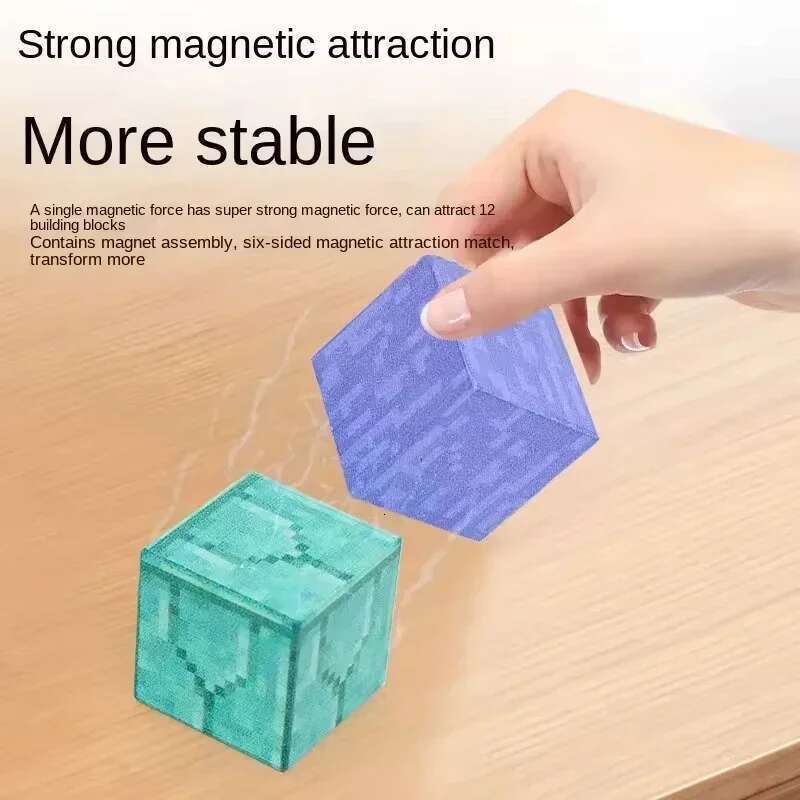 Magnetic Building Blocks Montessori STEM Educational Sensory Toys for My World Kids Boys Girls Ages 3+ DIY Magnet Cube Gift