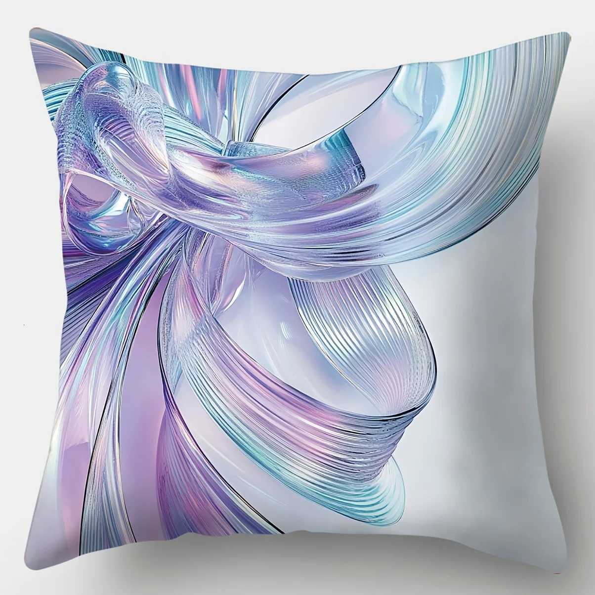 -4pcs Set of Printed cases with Wavy Lines and Contemporary Style Machine Washable Polyester Composition Suitable for VM251119