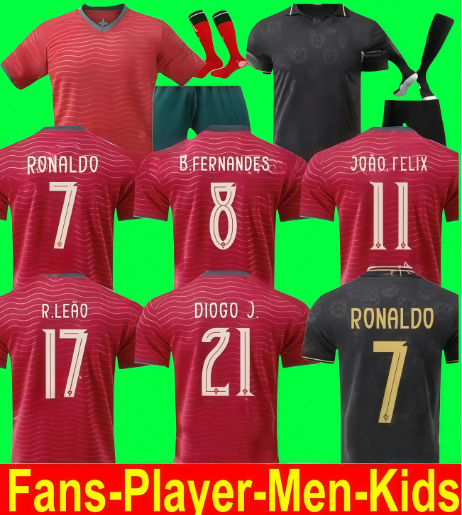 2026 soccer Portuguesa RoNalDo Jerseys JOAO FELIX BERNARDO B. FERNANDES PEPE 2025 2026 Portugal football shirt Team Men Kids kit
