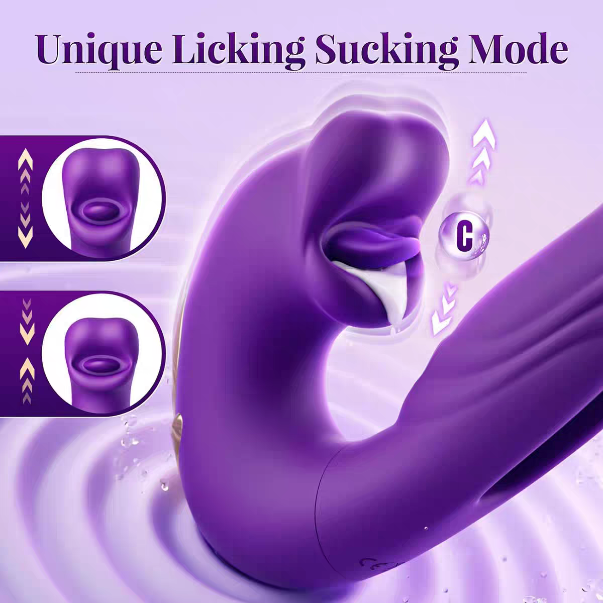 Triple Function G-Spot Vibro-Tongue Toy for Intense Pleasure Experience
