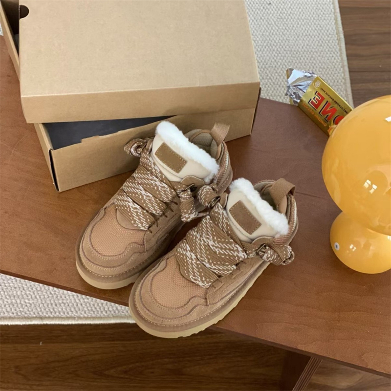 Free shipping Designer Boots 2025 Autumn Winter New Soft Thick Bottom Thickened Warm High Top Shoes Snow Boots for Women sand color