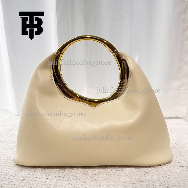 TB BHULAMTE Designer's New Luxury Handbag Simple And Versatile PU Metal Ring Underarm Fashion Cloud Bag Temperament Single Shoulder Crossbody Bag