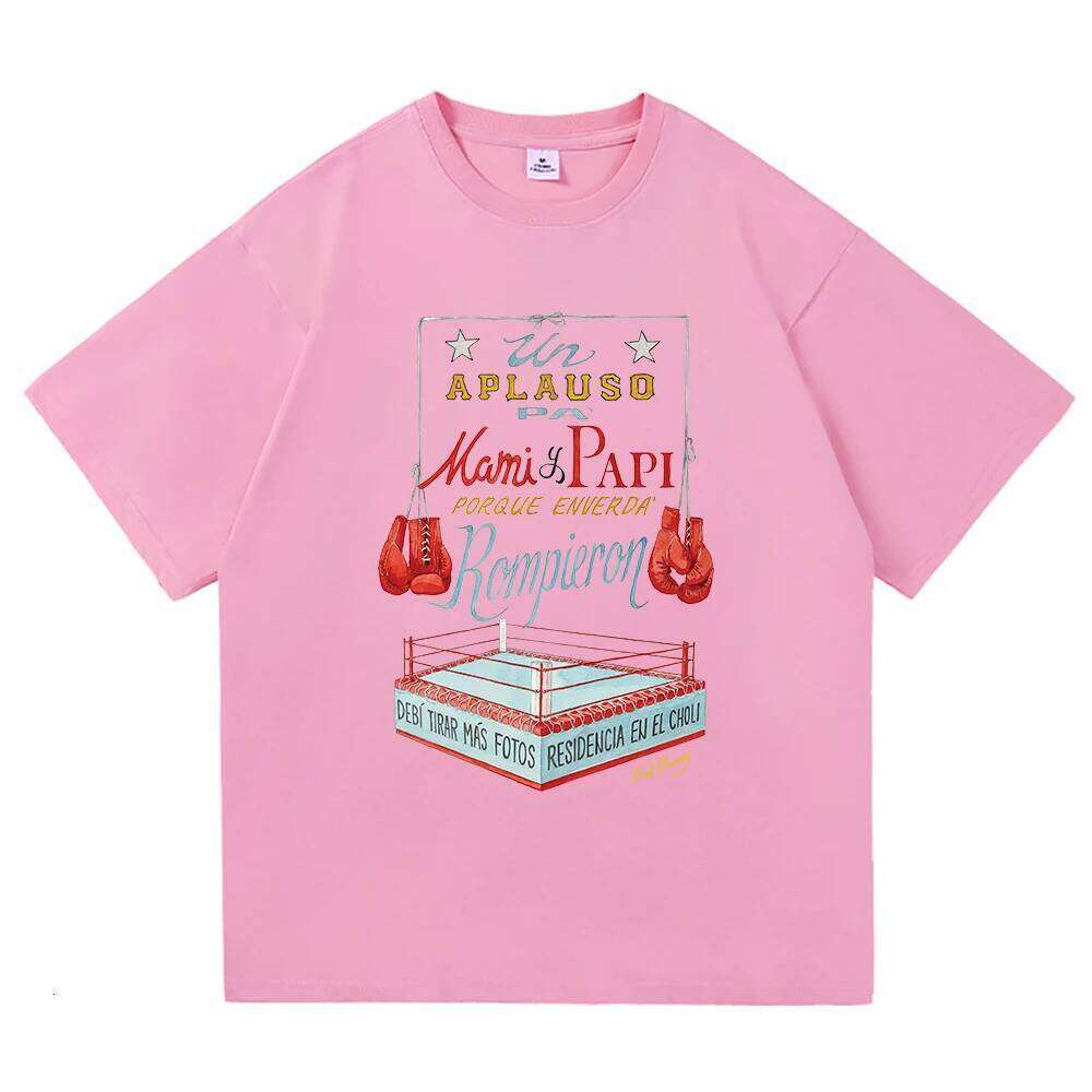 DTMF Residencia Tour Boxing TShirt Bad Bunny 2025 Men/women Clothing Harajuku High Quality Tops for Lover Gifts Cotton TShirts