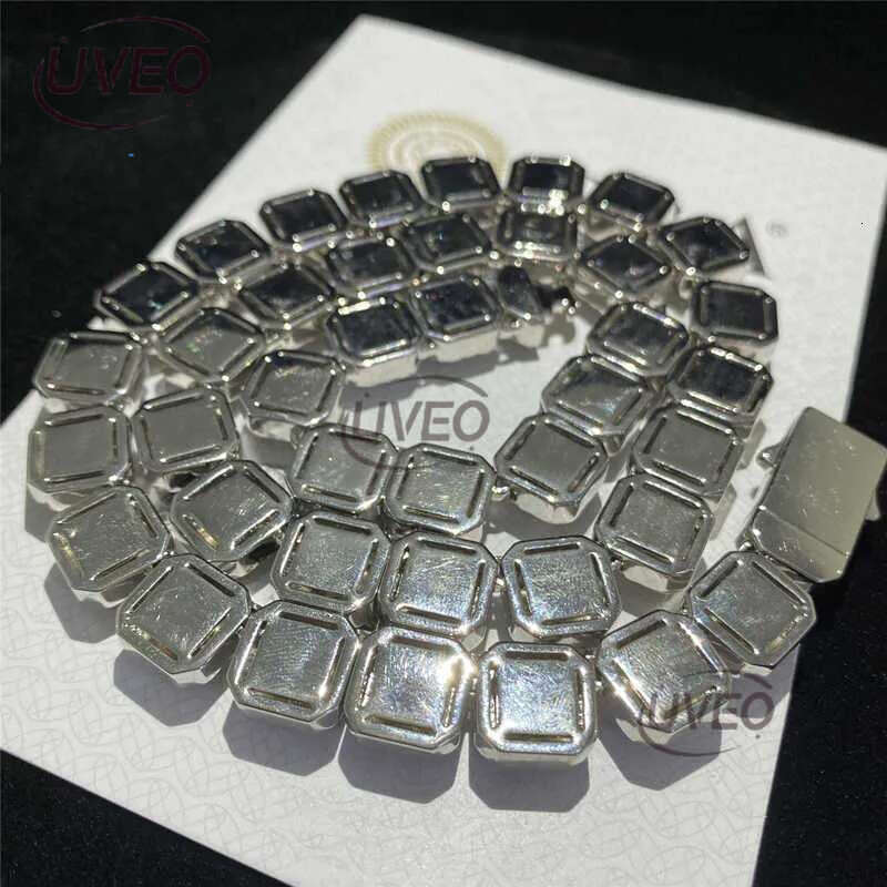 Hip Hop Rock Sugar Moissanite Iced Out Dia Necklace Fashion Men Jewelry Solid Sier Cuban k Chain