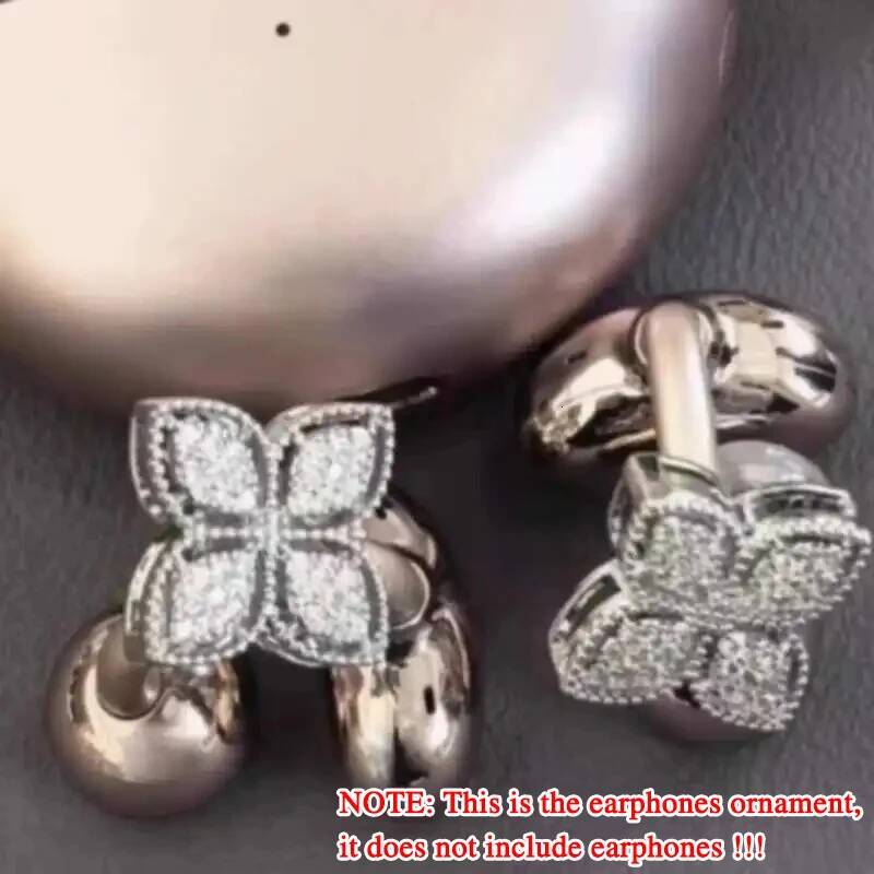 2025 New Customizable Flash Diamond Ear-Clip Accessories Zircon Earphone Charms OWS Earbuds Fashion Jewelry Gift For Women