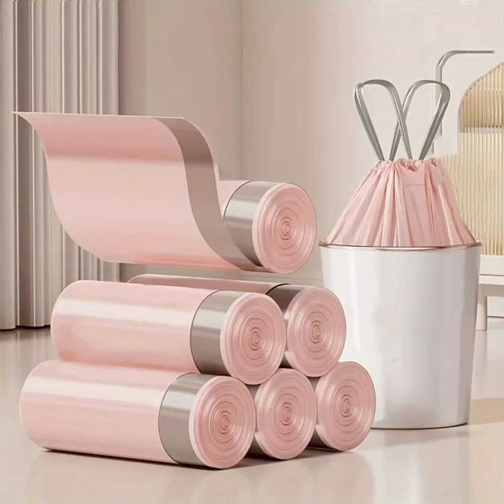 1 Pack Extra Thick Durable Polyethylene Drawstring Trash Bags - Multipurpose Disposable Garbage Bags 100pcs C251119