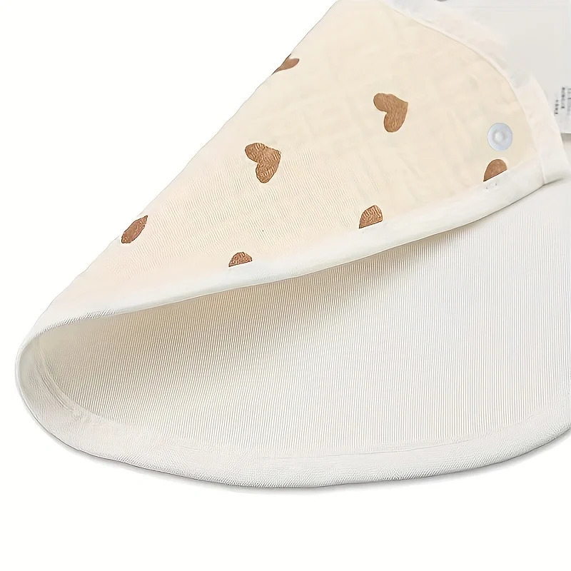 2 pieces of born baby cotton Gaozi bib waterproof boy and girl Bopu clothing printed scarf toddler Saliva towel feeding items 250414z