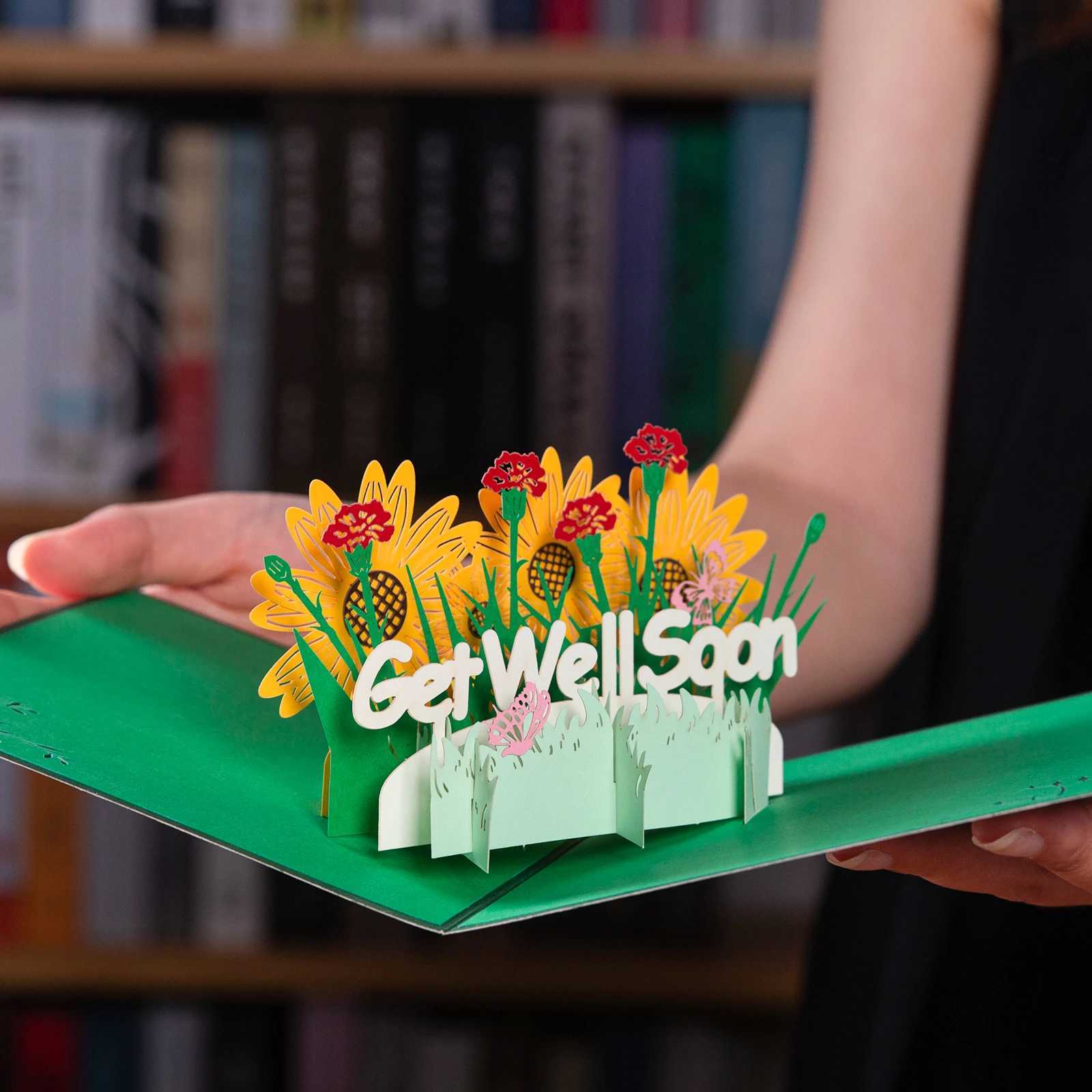 3D Get Well Soon Pop-up Card Sympathy Greeting Card G251119