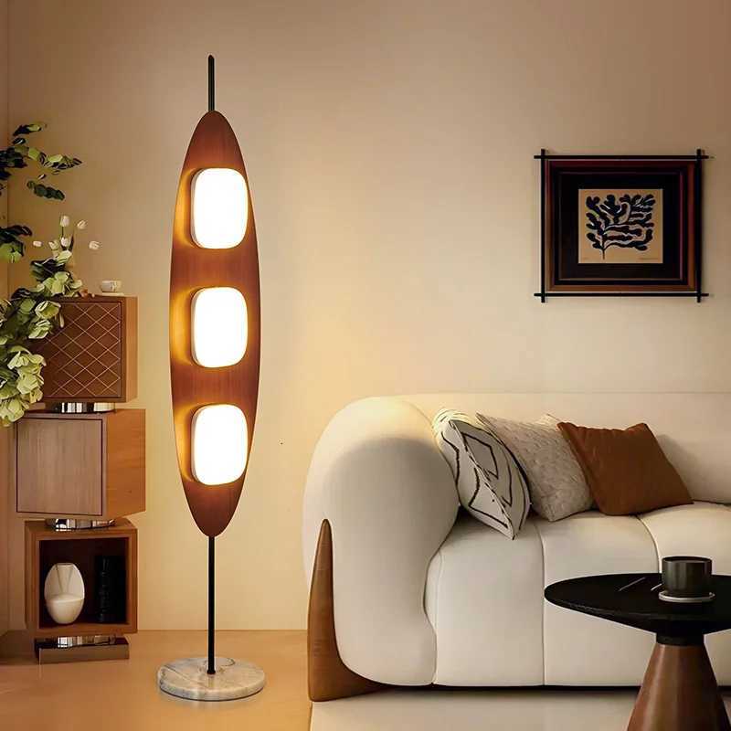 Promotional Modern Faux Wooden LED Floor Lamp Living Room Study Room Reading Ambient Light Home Interior Decorative Light M251119