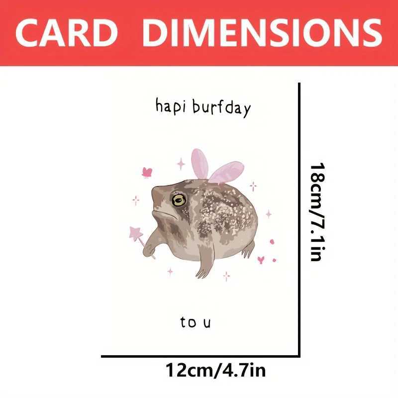 1 Funny Birthday Card Creative Greeting Card with Funny Frog Pictures A unique gift for family friends colleagues besties G251119