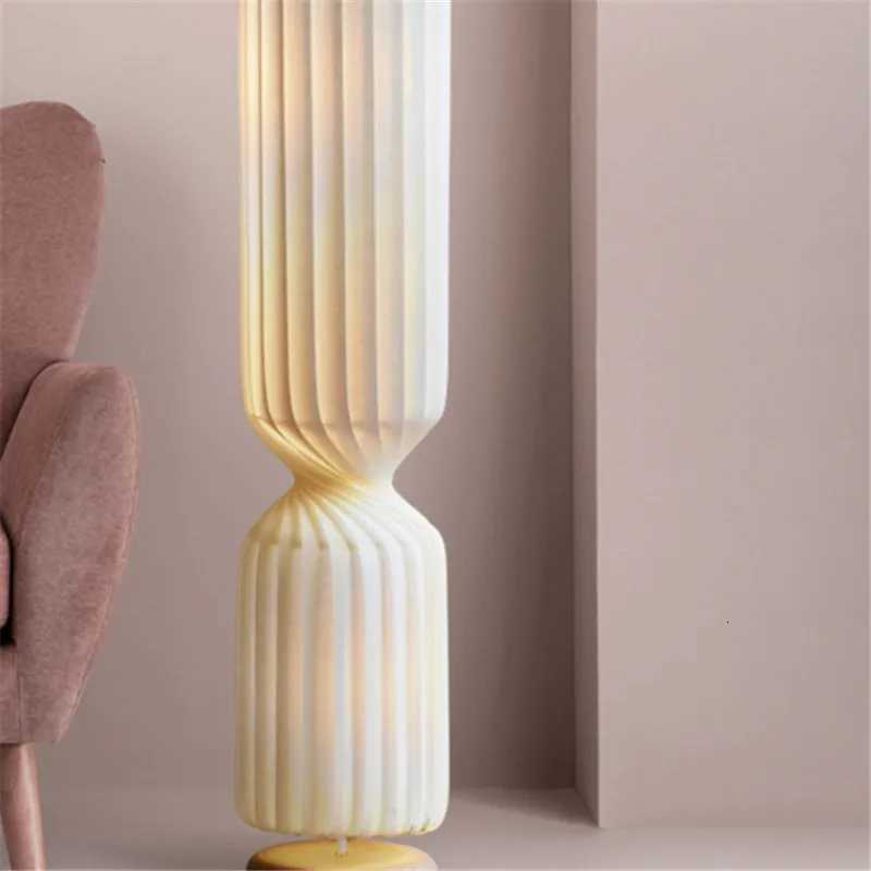 Taiso FL Floor Lamp Wabi Sabi Fabric Lamp For Living Room Bedroom Loft Hotel Home Decor Modern LED Corner Long Standing Light M251119