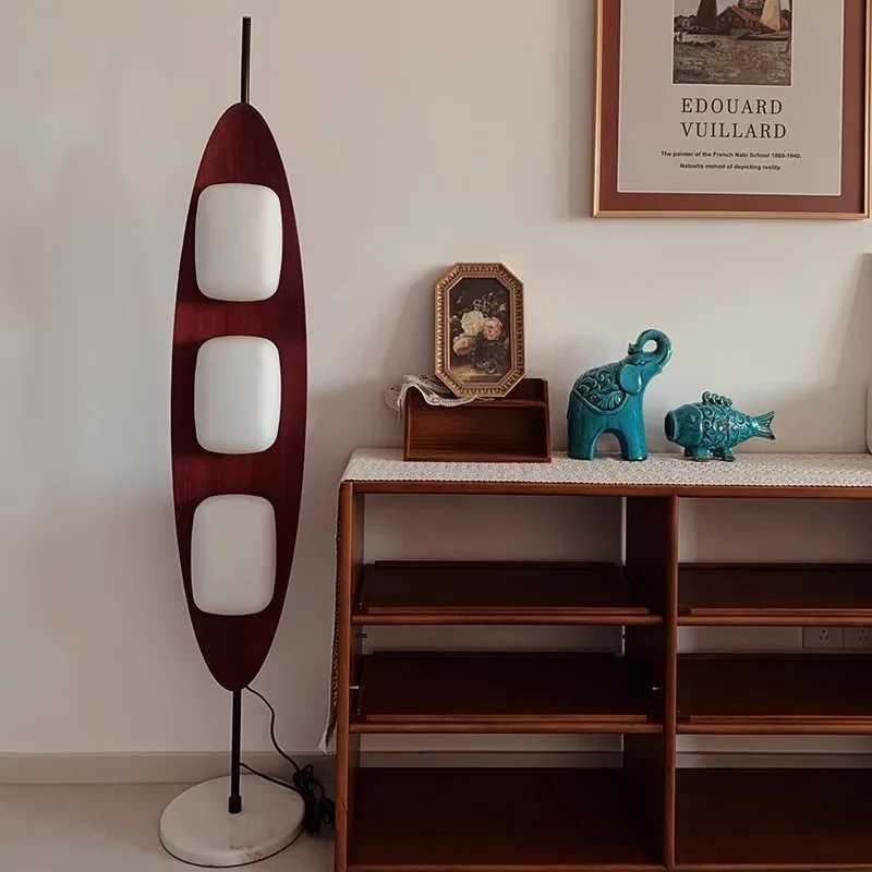 Promotional Modern Faux Wooden LED Floor Lamp Living Room Study Room Reading Ambient Light Home Interior Decorative Light M251119