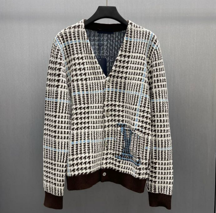 Men's Plus Size Hoodies & Sweatshirts fashion jacquard round neck sweater women's men's same trend high street long-sleeved coat P39S