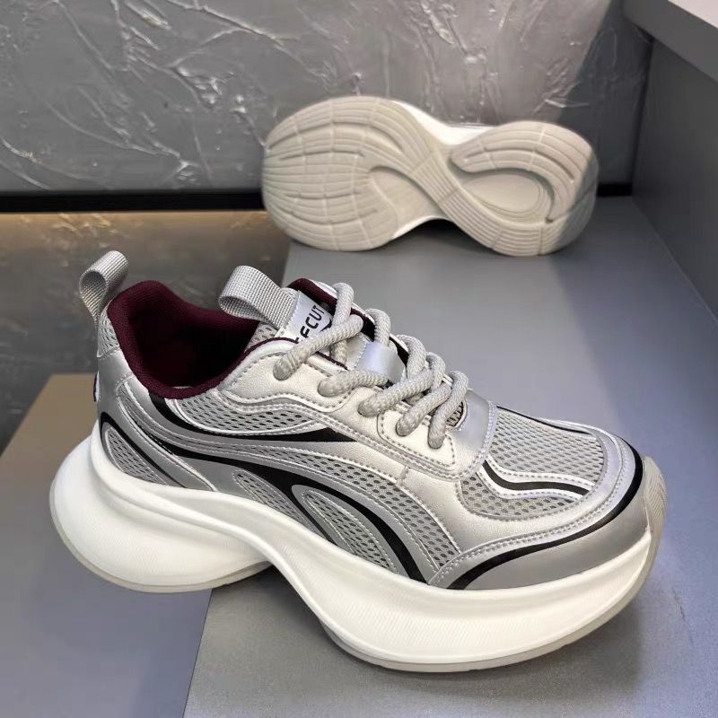 Free Shipping Designer Shoes 2025 New Summer Men's Dad Shoes, Fashion Chunky Lace-Up Mesh Breathable Comfortable Sneakers for Casual Wear