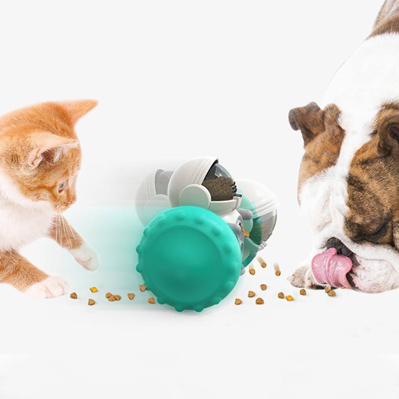 Pet Food Tumbler Slow Feeding Toy - Durable Interactice Treat Dispenser for Dogs & Cats
