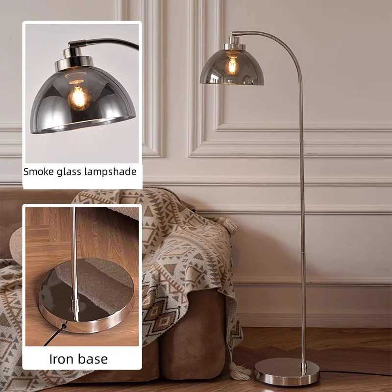 Mirror Floor Lamp Living Room Atmosphere Lamp Bedroom Bedside Lamp Sofa Side Standing Lamp LED Glass Decorative Standing Light M251119