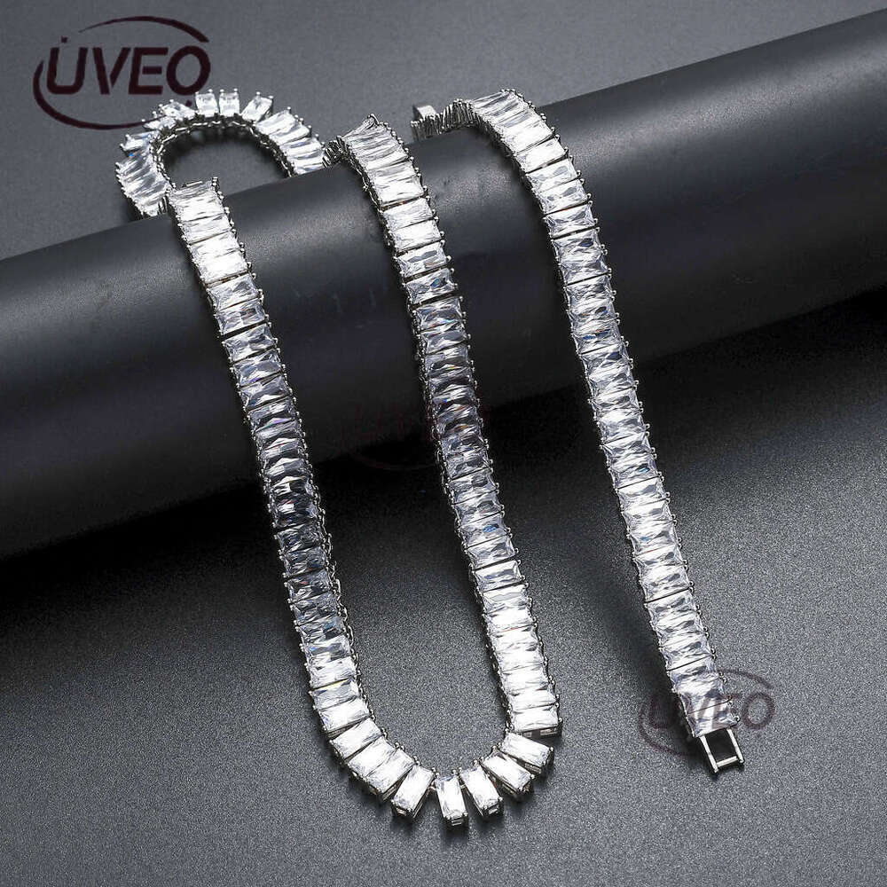 Designer Luxury Necklace 10mm square rock candy Ice out VVS Moissanite Men Women's Hip Hop tennis chain Free delivery