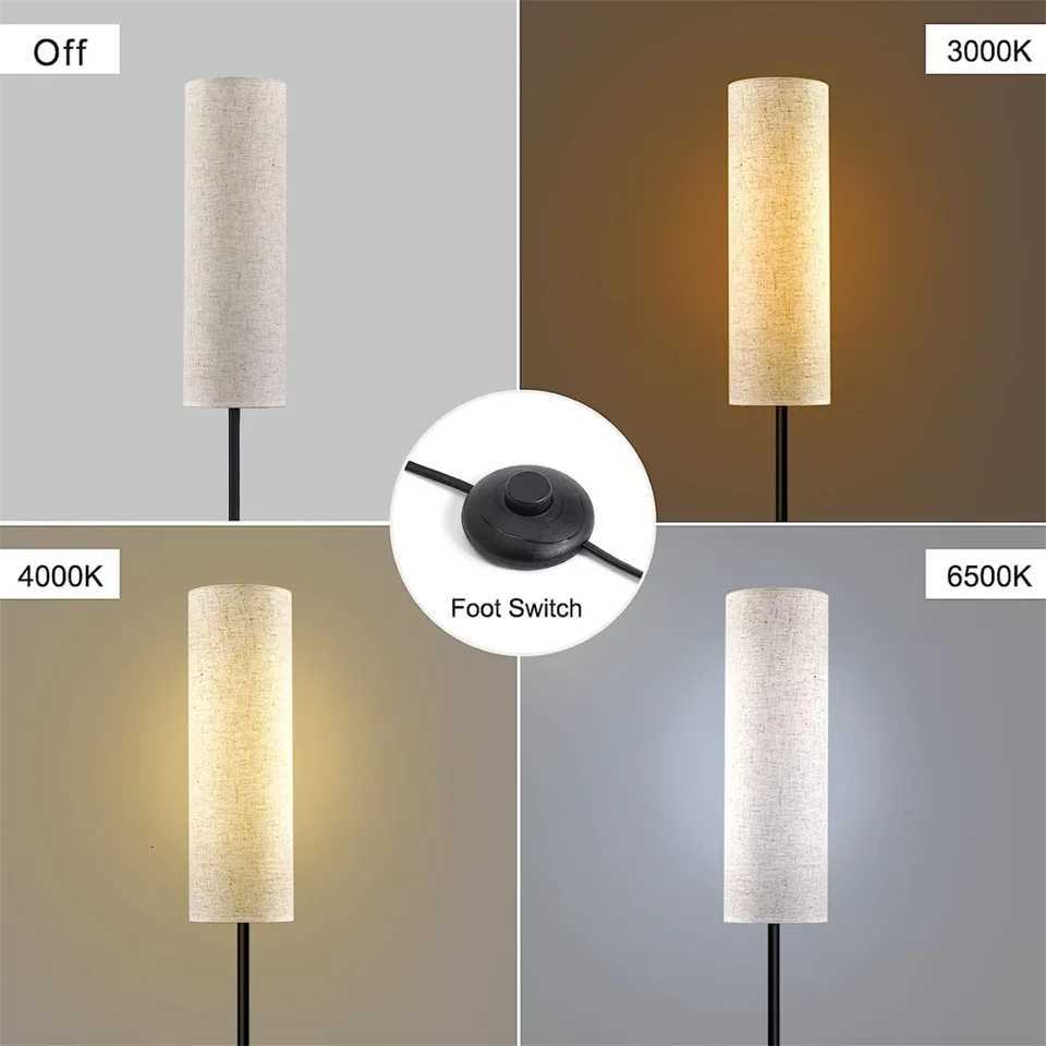 Led Floor Lamps E27 3 Colors Bulb Living Room Bedroom Bedside Lamp Ambient Light Sofa Side Study Reading Lights Home Decoration M251119