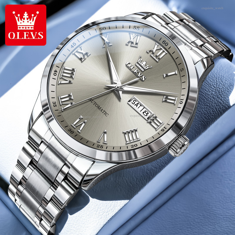 OLEVS Brand Designer Men's New Roman Digital Watch World-renowned Craftsman Style Luxury Waterproof Mechanical Men's Wristwatch Free Shippin