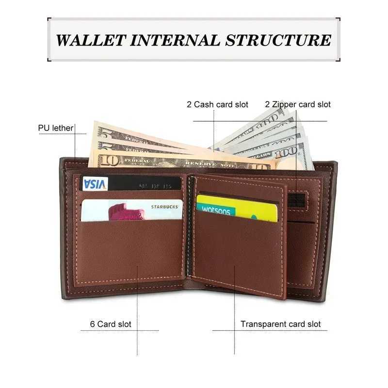 Custom Name Picture Card Holder Wallet Bifold Wallet for Men Gift for Christmas Birthday Gifts Husband Fathers Day AnniversaryT251119