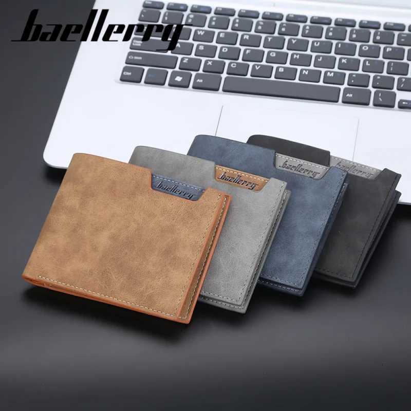 New Mens Short Wallet Multi Card Slots Open Leather Clutch Matte YoungT251119