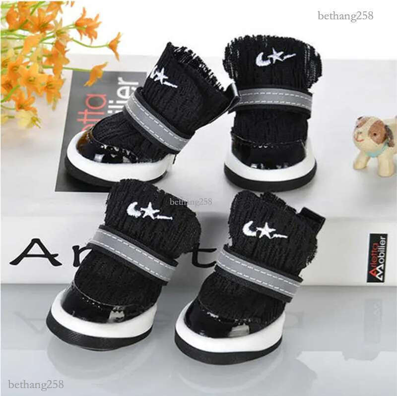 Dog Shoes with Breathable Velvet Pet Shoes Luxury Non-slip Reflective Mesh Waterproof Puppy Walking Running Dog Shoes, For French Bulldog, Pomeranian 