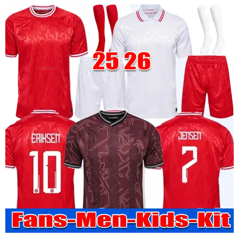 2026 Denmark soccer jersey 26 27 euro ERIKSEN HOME RED AWAY WHITE KJAER HOJBJERG CHRISTENSEN SKOV OLSEN BRAITHWAITE DOLBERG football Shirts 888888