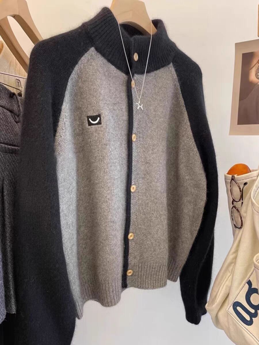 New Fashion Loose Knitted Cardigan for Women Autumn and Winter Stylish Outerwear Sweater Top