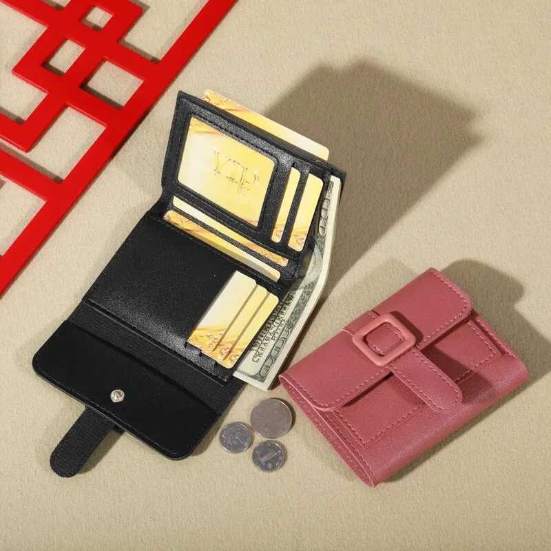 Women Short Wallet Small Fashion Luxury Brand Leather Purse Ladies Card Bag For Women Clutch Female Purse Money Clip Wallet 2024T251119