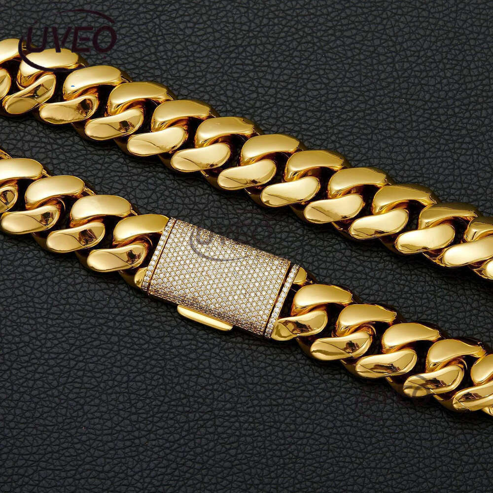 Cuban Chain Necklace for Men Gold Plated Hip Hop Jewelry Multiple Sizes Free Shipping