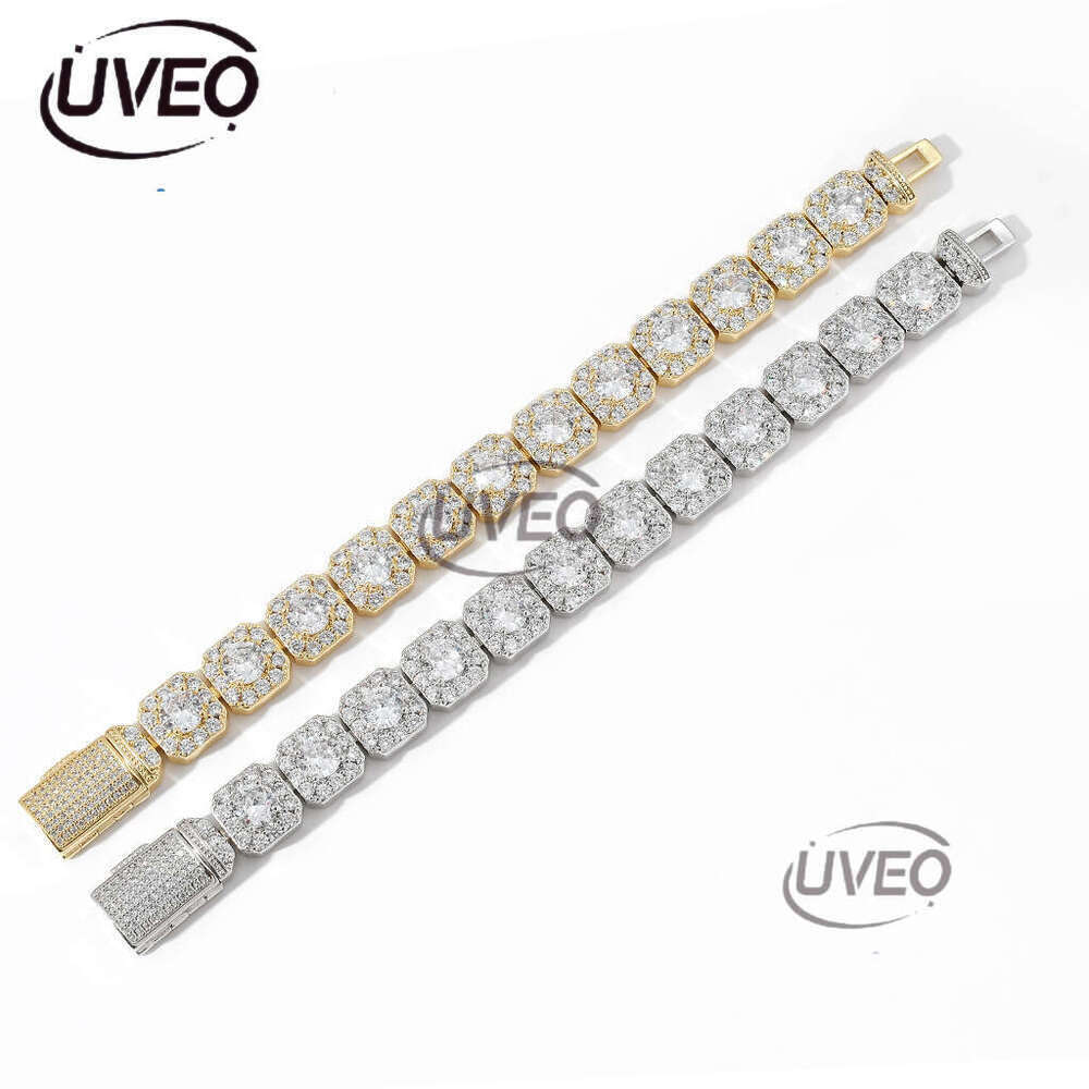Designer luxury 13mm flip cap buckle rock sugar Ice out VVS Moissamite bracelet for men and women Free delivery